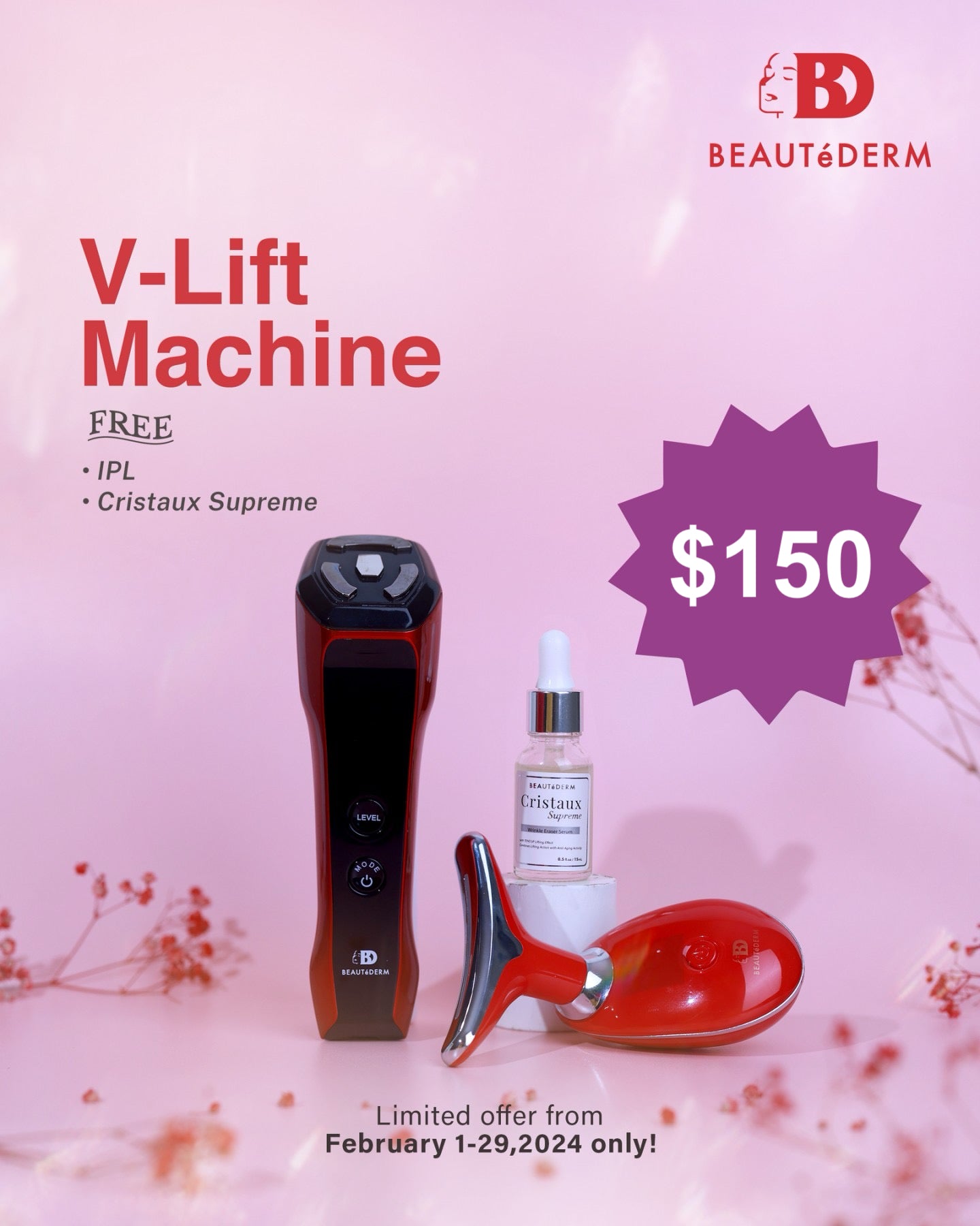 V-lift Machine with FREE IPL & CRISTAUX SUPREME SERUM – Beautéful You