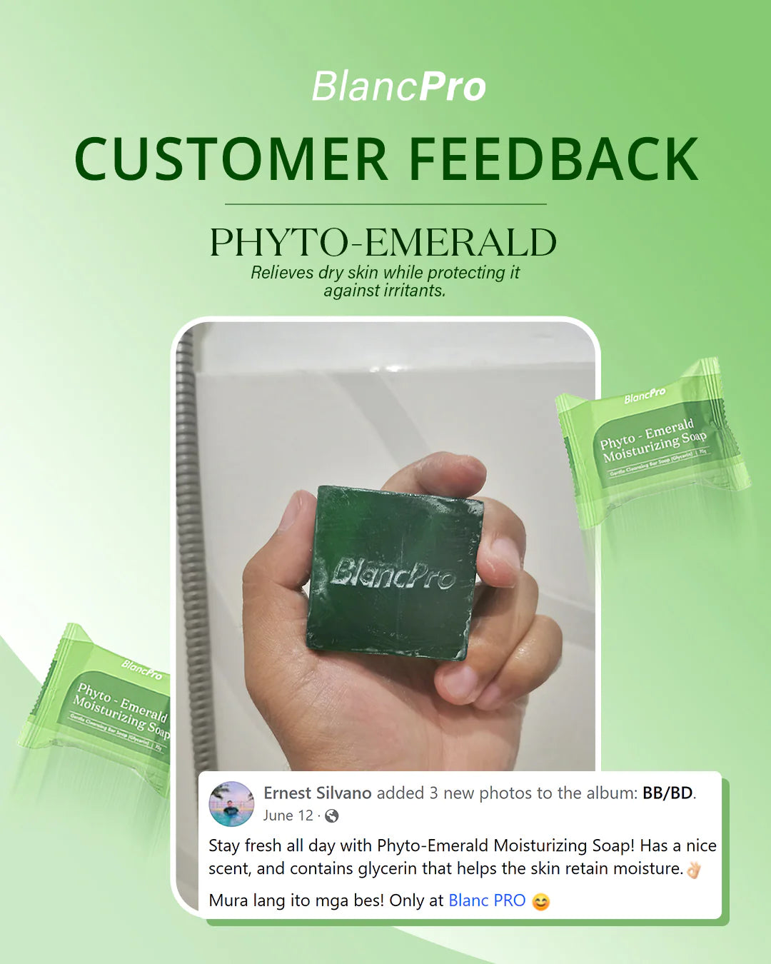 BlancPRO Phyto-Emerald Moisturizing Soap 70g