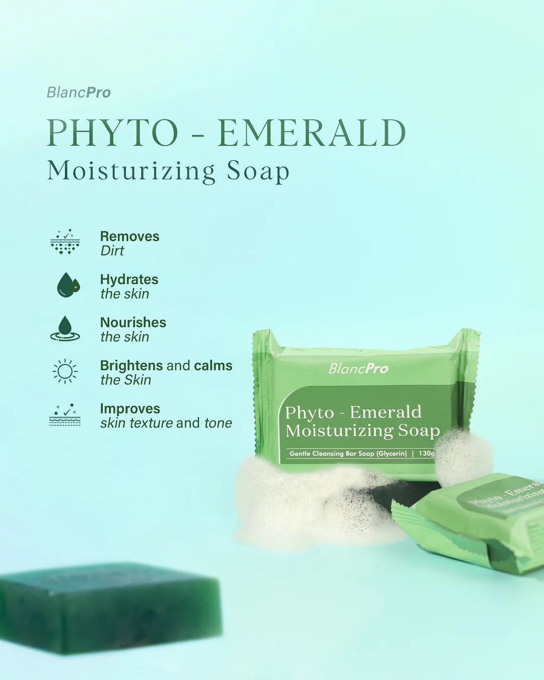 BlancPRO Phyto-Emerald Moisturizing Soap 70g