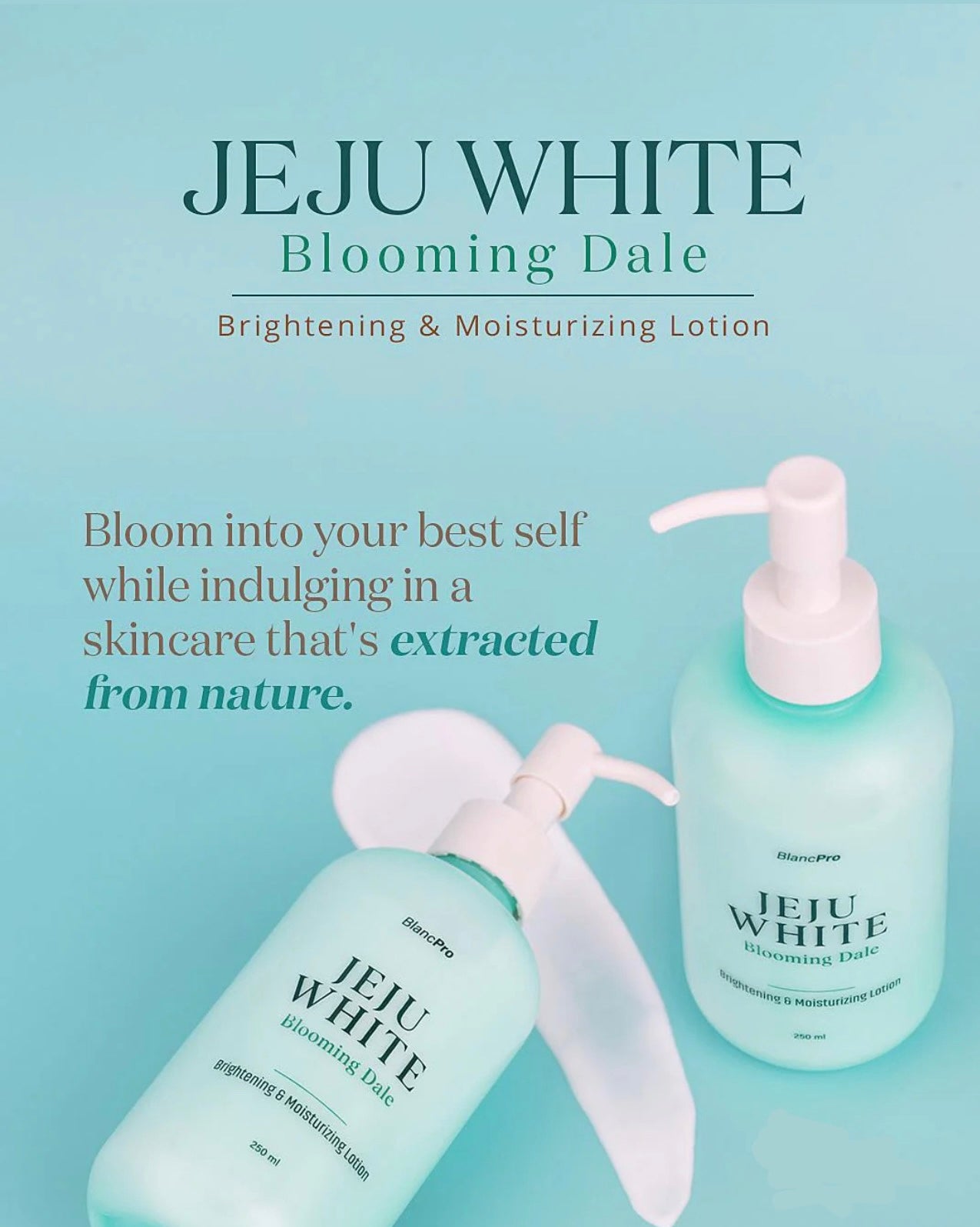 BlancPRO Jeju White Brightening and Moisturizing Lotion (Blooming Dale) 100ml or 250ml