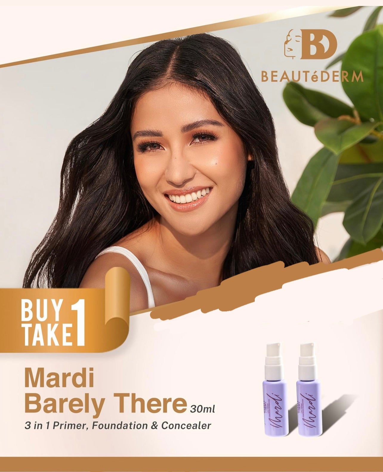 Mardi BARELY THERE 3 IN 1 (Liquid Foundation) 30ml BUY 1 GET 1 FREE