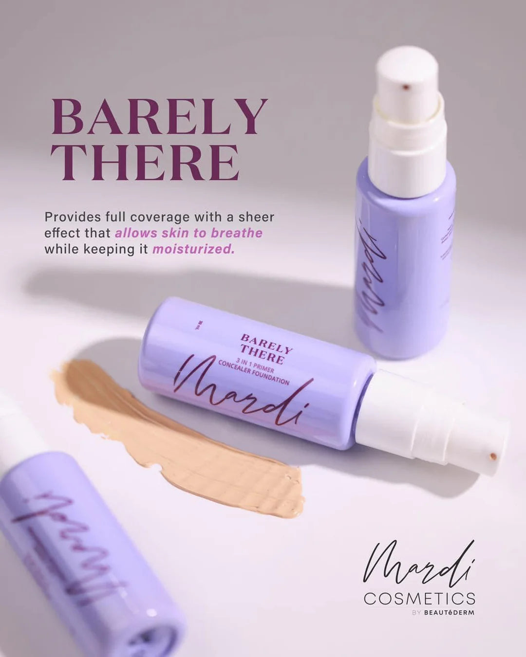 Mardi BARELY THERE 3 IN 1 (Liquid Foundation) 30ml BUY 1 GET 1 FREE