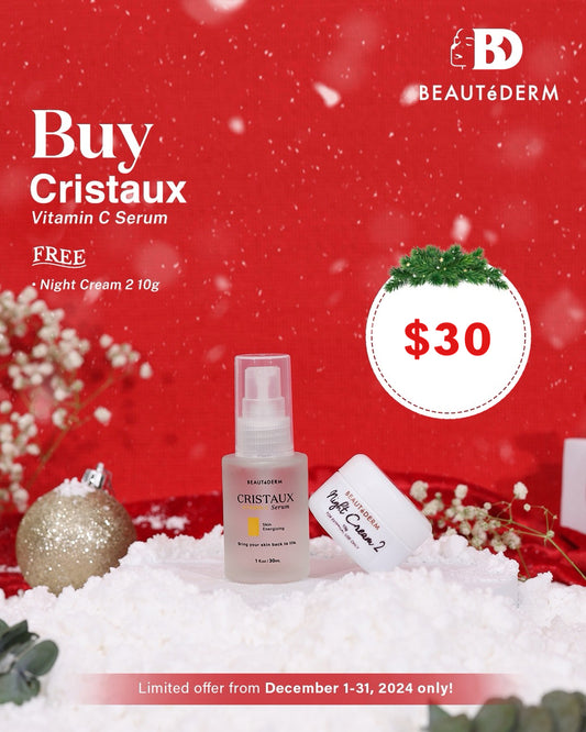 Cristaux Vitamin C Serum 30ML with FREE Night Cream 2 10grams