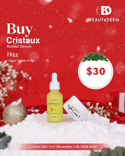 Cristaux Retinol Serum 30ml with FREE Night cream 2 (10grams)