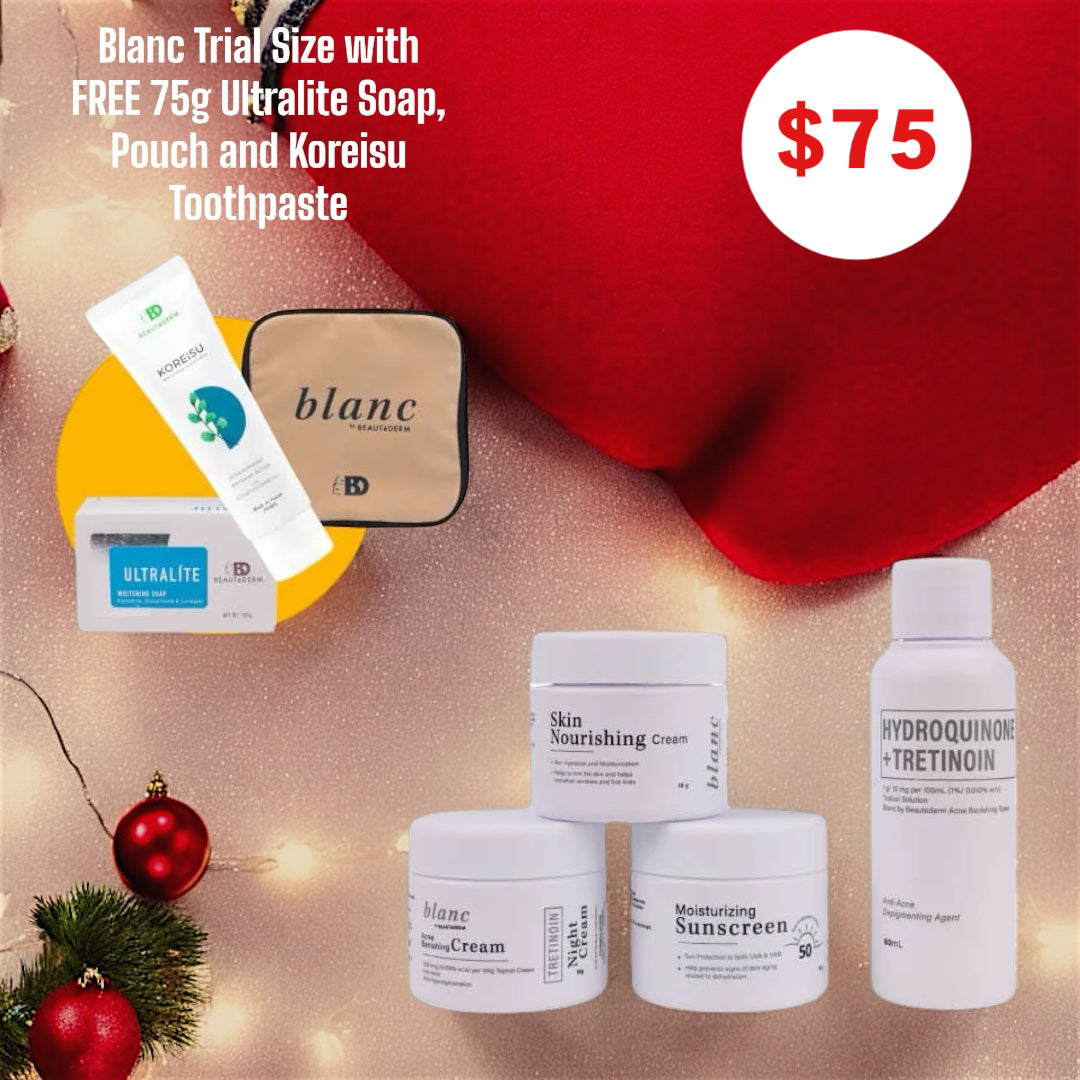 Blanc Trial Set (60ml toner and 10gram creams, 1 month use) with FREEBIES