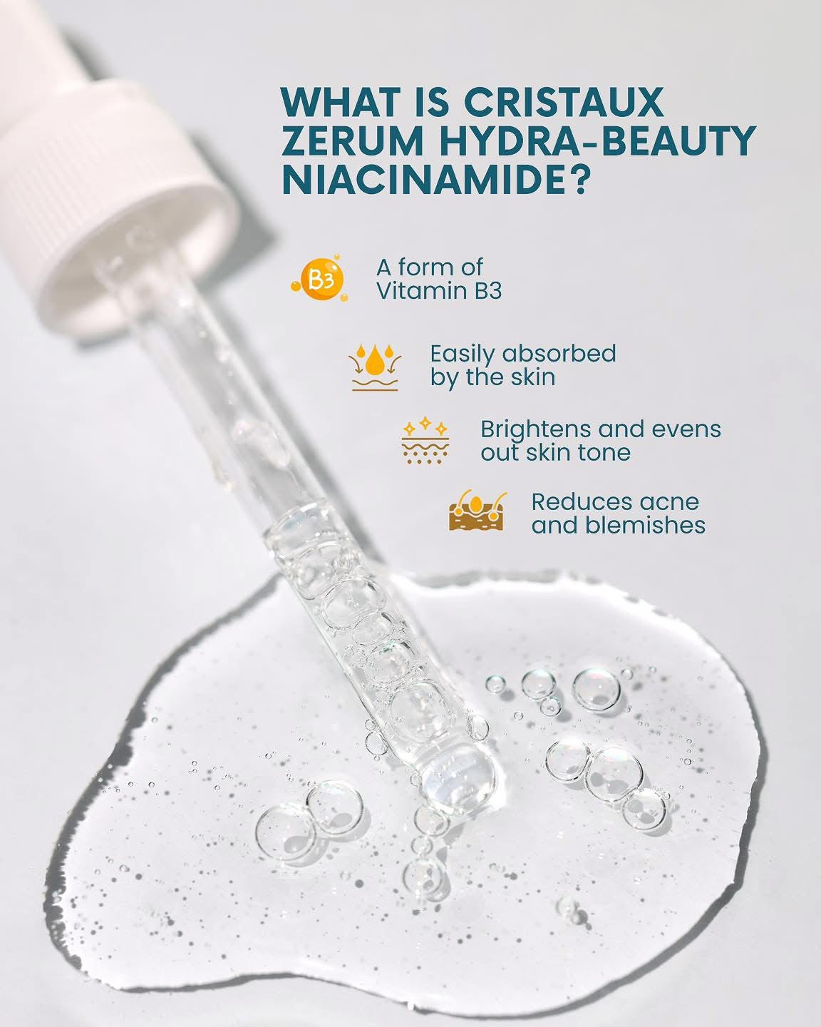 Cristaux Zerum Hydra-beauty Skin Brightening Serum 30ML with FREEBIE