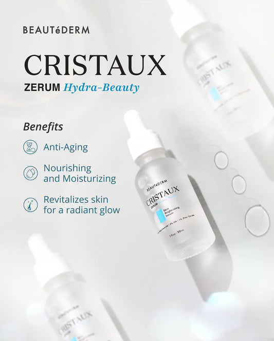 Cristaux Zerum Hydra-beauty Skin Brightening Serum 30ML with FREEBIE