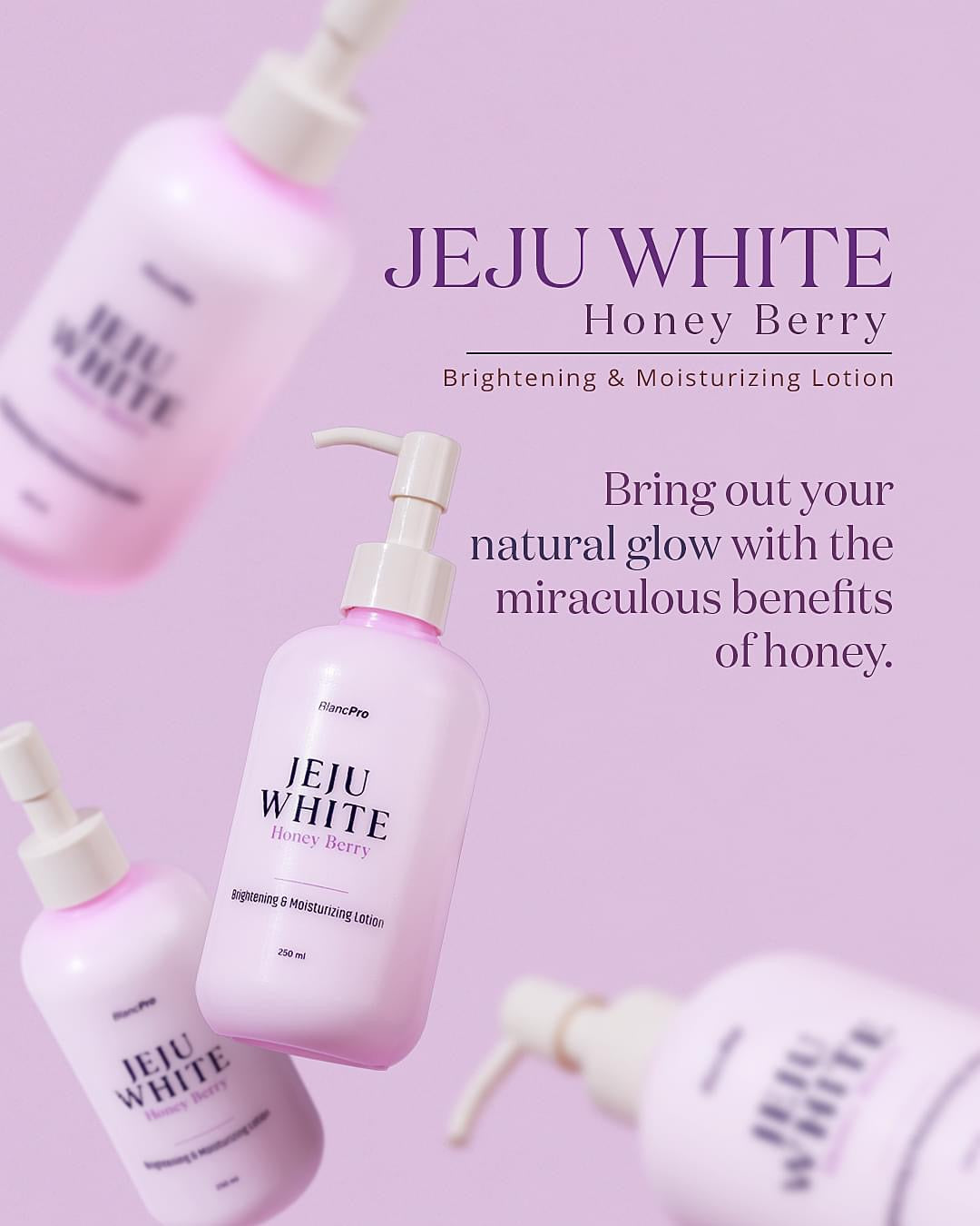 BlancPRO Jeju White Brightening and Moisturizing Lotion (Honey Berry) 100ml or 250ml