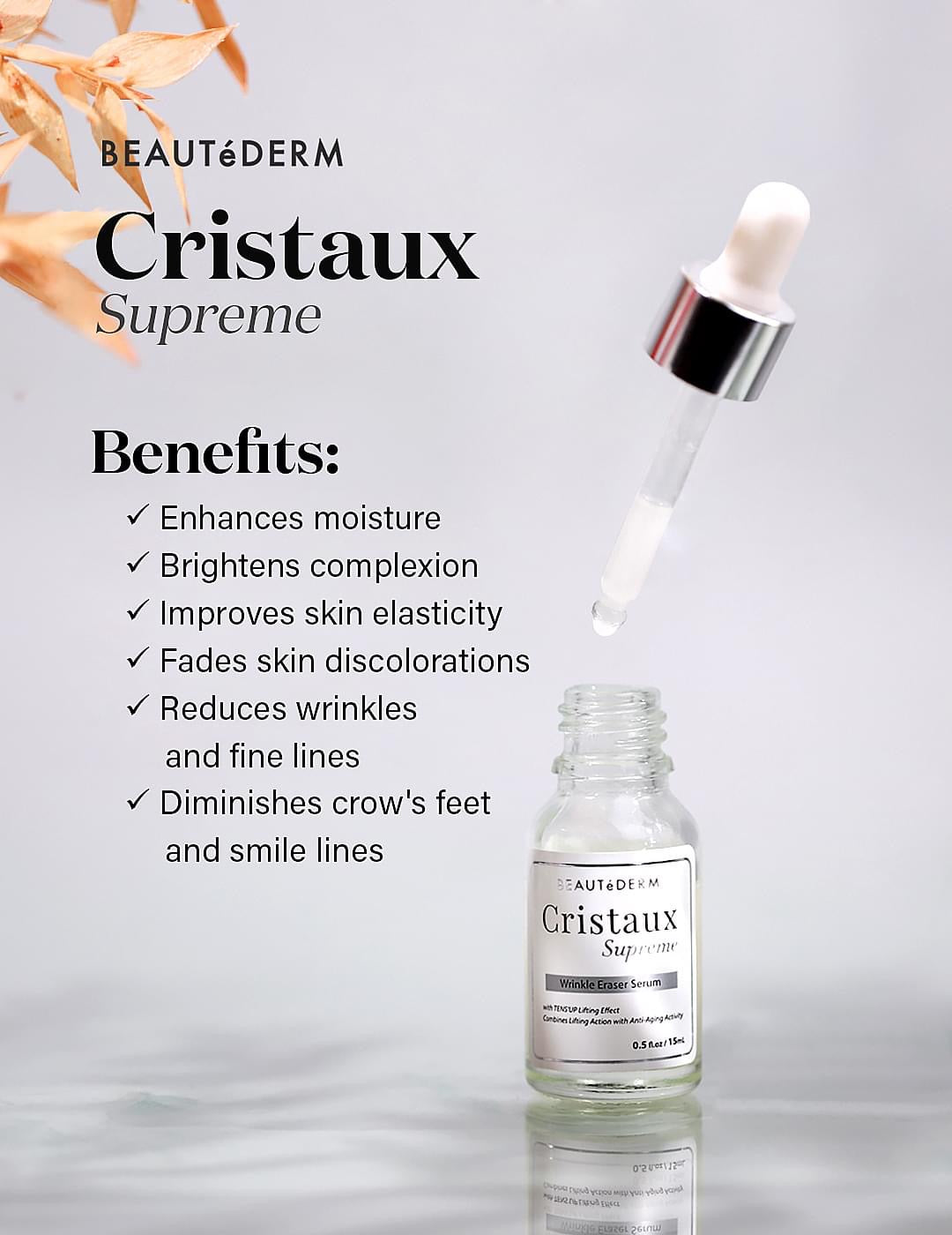 Cristaux Supreme 15ml Wrinkle Eraser BUY 1 GET 1 FREE – Beautéful You